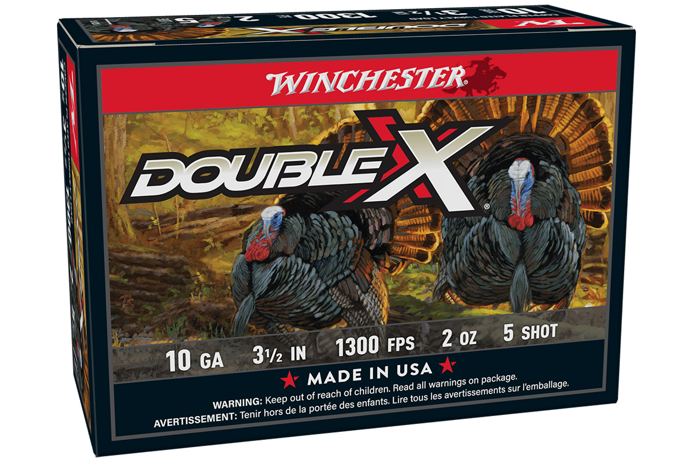 WINCHESTER AMMO 10 Gauge 3-1/2 Inch 2 oz #5 Shot Double X 10/Box